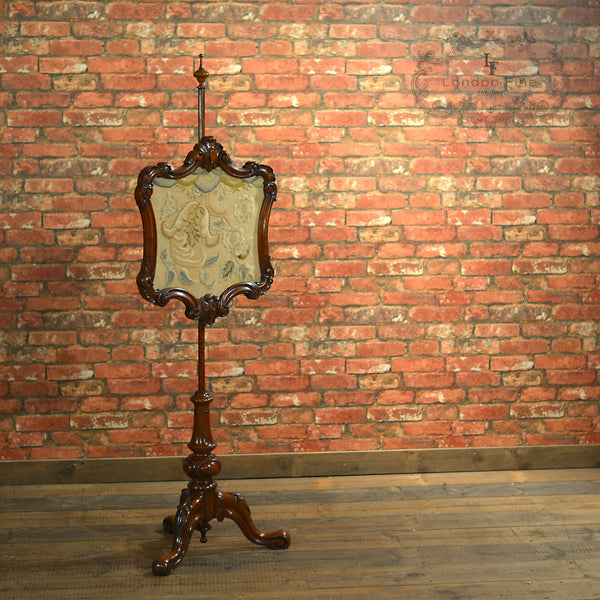 Victorian Pole Screen - London Fine Antiques